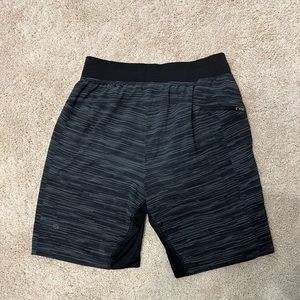 Lululemon Mens Gray & Black  T.H.E. Linerless Gym Shorts Small